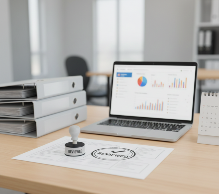 Governance review of compliance performance and risk controls using board-level reporting