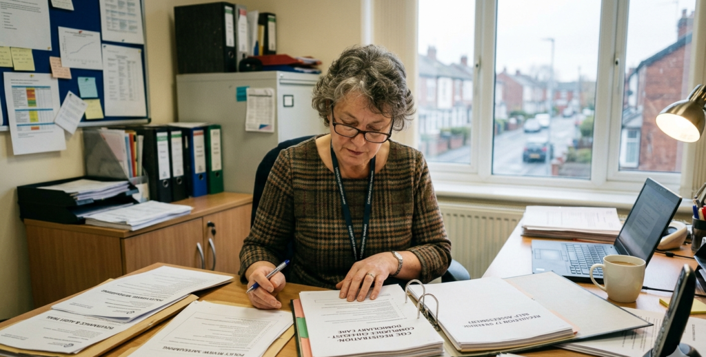 Care provider reviewing CQC registration mistakes before submitting application